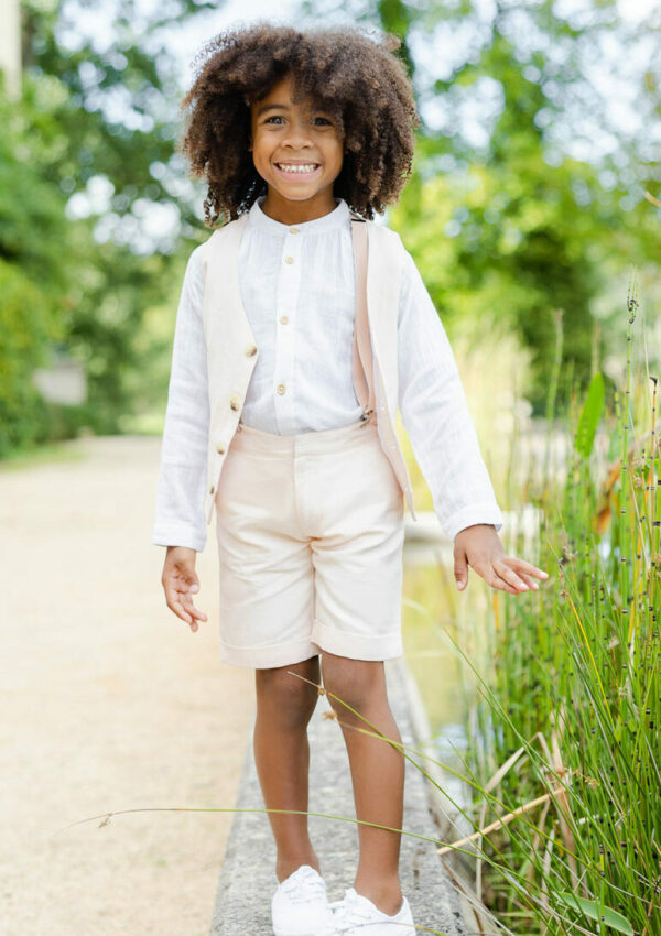 Short Fille Marks And Spencer 3-4 Ans, Coton Blanc, Motif Géométrique